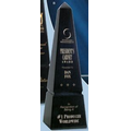 Black Marble Obelisk Award w/Etched Lettering (10")